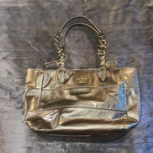 NWOT~ Coach gold patent leather tote bag